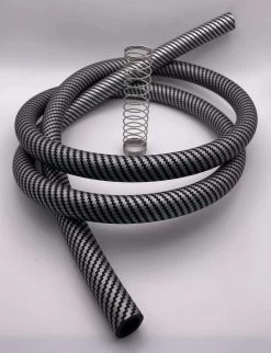 Silikonschlauch Carbonoptik (Grau) Inkl. Schlauchfeder