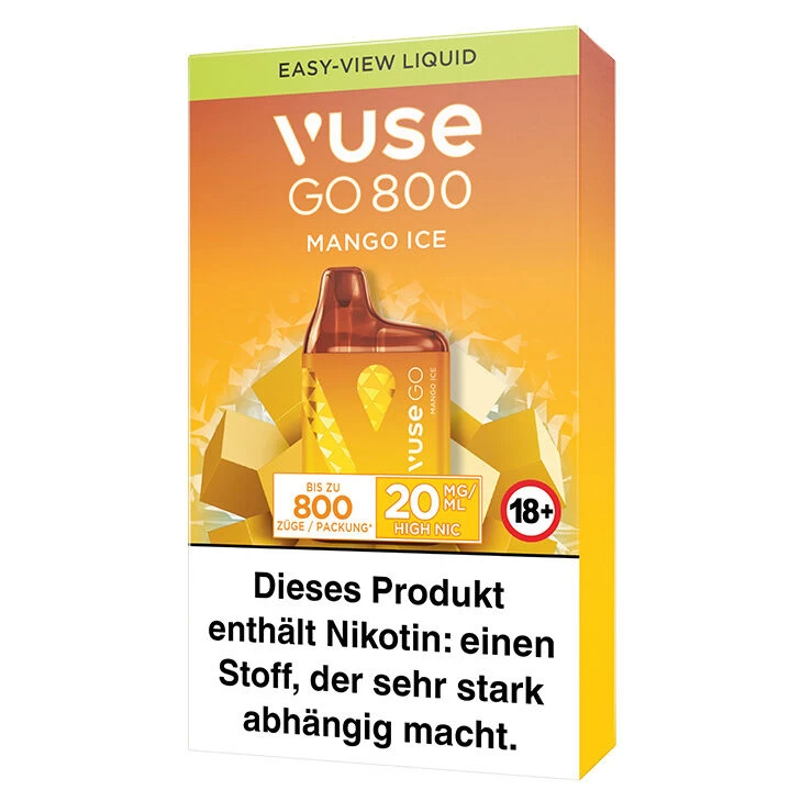 Vuse GO 800 Mango Ice 20 Mg Einweg E-Zigarette – Bild 2