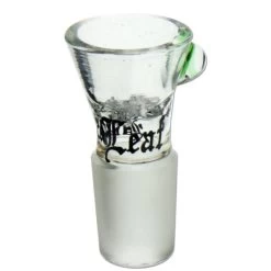Black Leaf Bong-Zubehör: Wasserpfeifen-Kopf, Glas-Kopf, Steckkopf Konisch | NS 19 (18,8mm) | BOROSILIKATGLAS, Klar