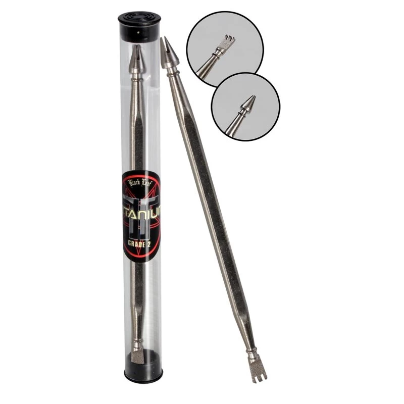 Black Leaf Öl-Bong-Zubehör Für OiL-Rig, Dabbing: Dabber-Tool, Öl-Werkzeug Black Leaf T2 'Harke / Gerillte Kegel-Spitze'