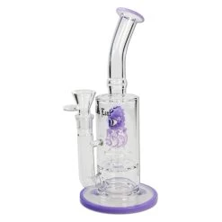 Black Leaf Wasserpfeife, PERCOLATOR-Bong, Glasbong | 28 Cm, NS 19 (18,8mm) | Violett | Robustes BOROSILIKATGLAS