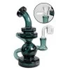 Blaze Glass Wasserpfeife, ÖL-Bong, OiL-Rig Zum Verdampfen Von Öl Und Essenzen, RECYCLER-Bong | 19 Cm, NS 14 (14,5mm) | Aquamarin | Robustes BOROSILIKATGLAS