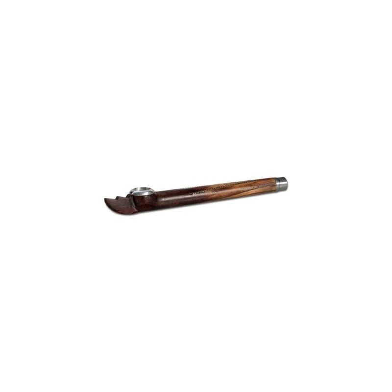 Bong-discount Handpfeife, Pur-Pfeife, HOLZ-Pfeife | 125 Mm | SHISHAM-Holz, Silber/gold