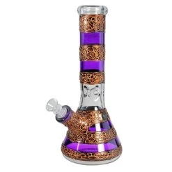 Bong-discount Wasserpfeife, EIS-Bong, Glasbong | 32 Cm, NS 19 (18,8mm), NS 14 (14,5mm) | Blau | 7 Mm Dickes, Robustes BOROSILIKATGLAS