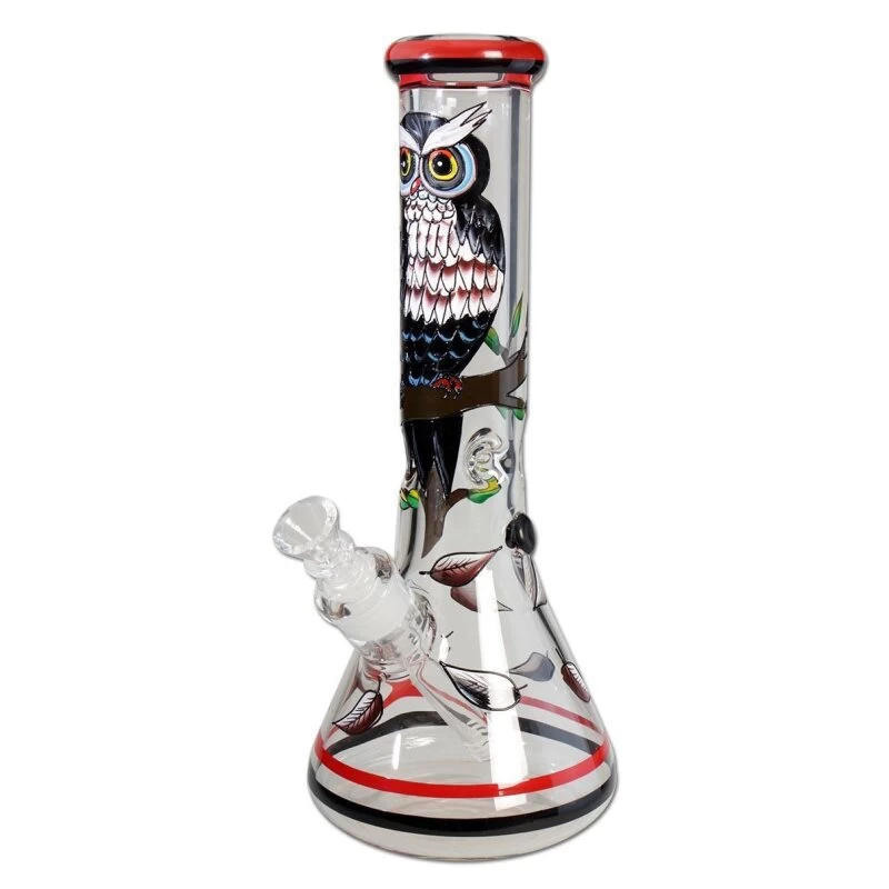Bong-discount Wasserpfeife, EIS-Bong, Glasbong | 32 Cm, NS 19 (18,8mm), NS 14 (14,5mm) | Klar | 7 Mm Dickes, Robustes BOROSILIKATGLAS