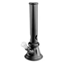 Bong-discount Wasserpfeife, Zylinder-Bong, Glasbong | 30 Cm | Schwarz | Robustes BOROSILIKATGLAS