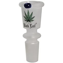 Bong-Kopf, Glas-Kopf 'sandgestrahlt, Mit Hanfblatt-Aufdruck Und Rollstopp'