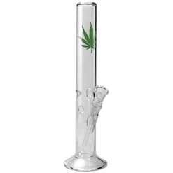 Breitseite Glasbong Leaf Klar