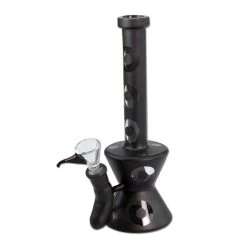 Bong-discount Glasblubber Black Circles Drum Schwarz