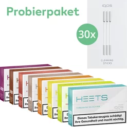 IQOS HEETS Probierpaket (8 Packs) Mit Cleaning Sticks