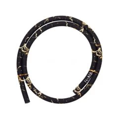 Luna Silikonschlauch Marmor – Schwarz/Gold