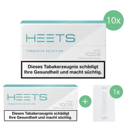 IQOS HEETS Turquoise Stange (10er Packung)+ IQOS Cleaning Sticks