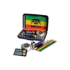 Handpfeife, Pur-Pfeife 'Etui-Set Mit Pur-Pfeife Mit Integrierter Reinigungs-Bürste, Pfeifenreinigern, Pfeifensieben, Vorratsdose, Glasfläschchen'