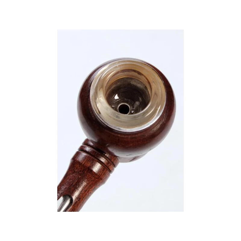 Black Leaf Mit Mundstück Und Rauchrohr Aus Glas Naturprodukt / Handarbeit, Farbe Variiert – Bild 2