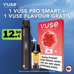 1 Vuse Pro Smart + 1 Vuse Flavour Watermelon Ice Gratis
